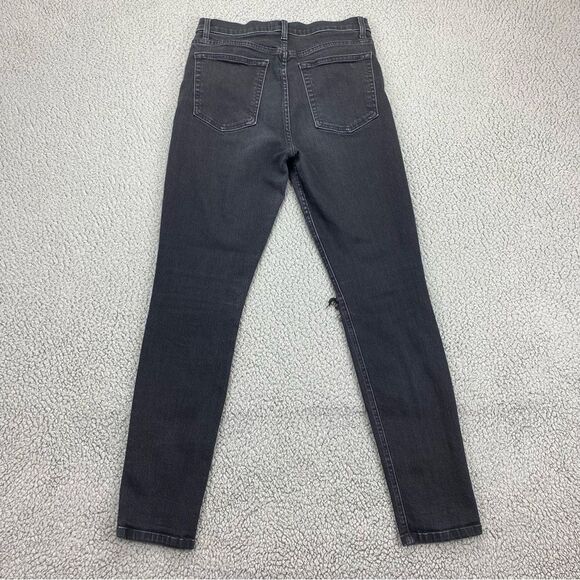 Reformation Women's Faded Black Destroyed High Rise & Skinny Jeans  |  Size: 29 - Picture 4 of 15